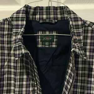 J. Crew Tartan Plaid Lightweight Cotton Windbreaker